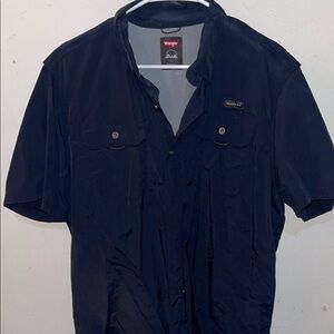 Wrangler Dark Blue Button-Up Shirt